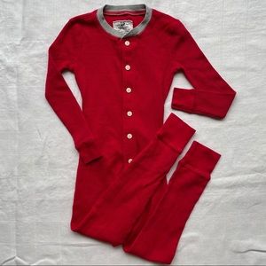 CrewCuts waffle union suit pajamas size 6